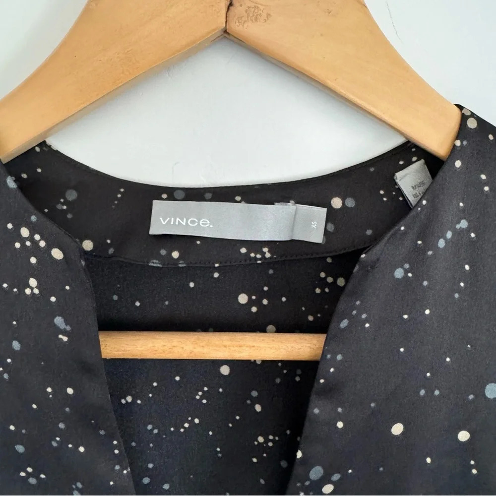 Vince Constellation print poet dress with pockets Size: XS - Picture 4 of 10
